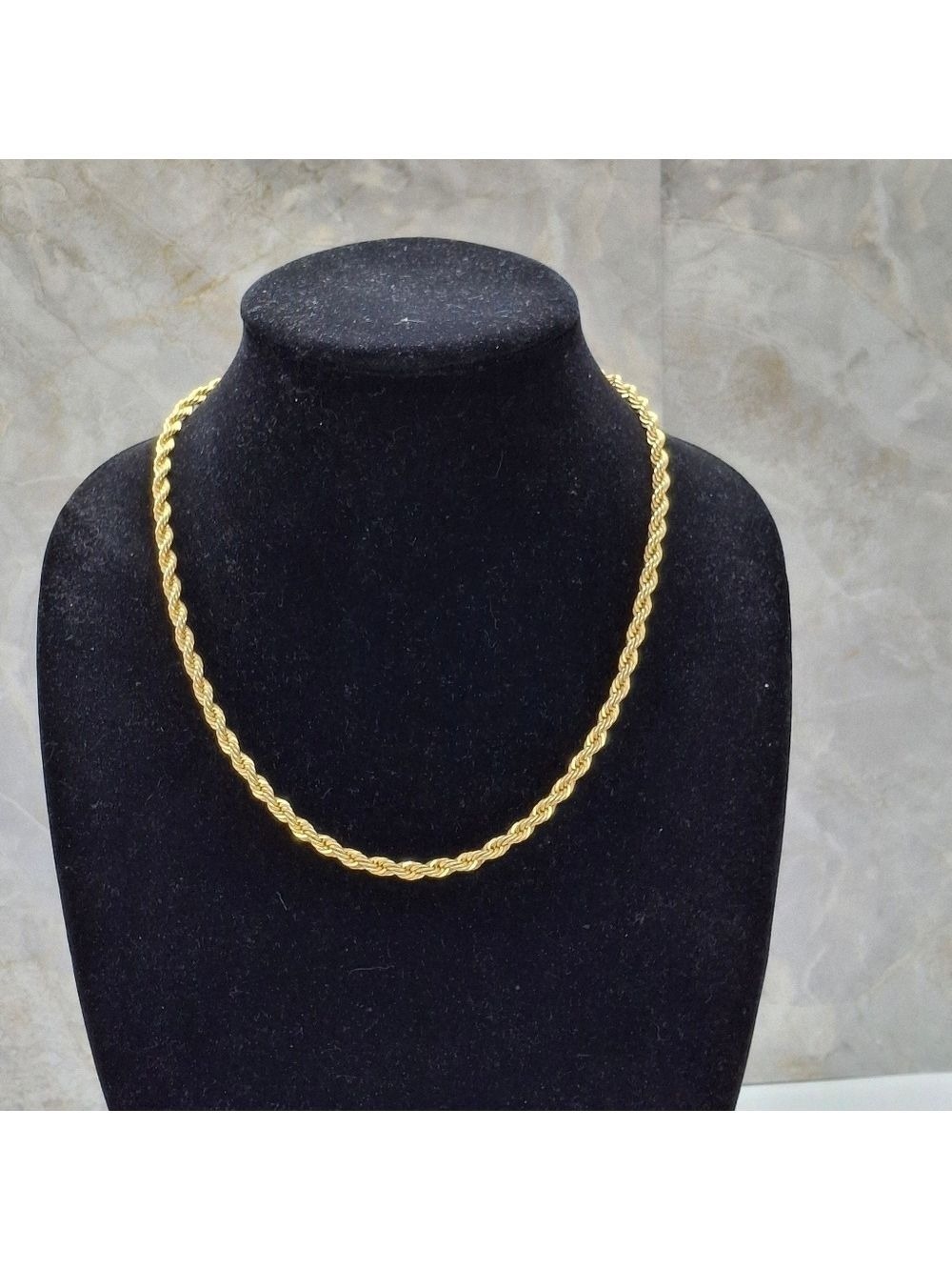 Monet Vintage 20" goldtone diamond cut rope chain necklace